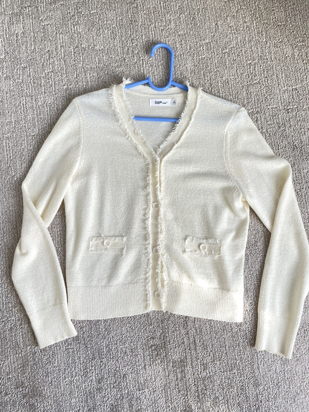 IEFIEL White Cardigan Size S/M