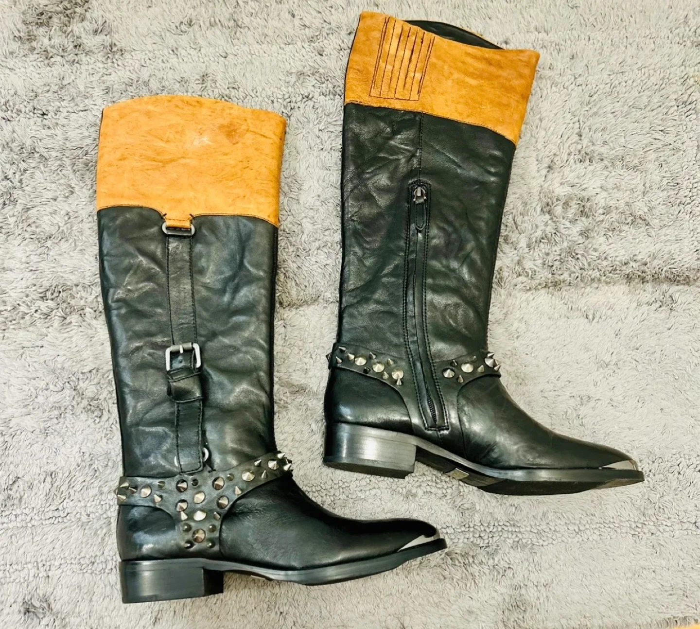 Sam Edelman Leather Studded Boots image indicator(3)