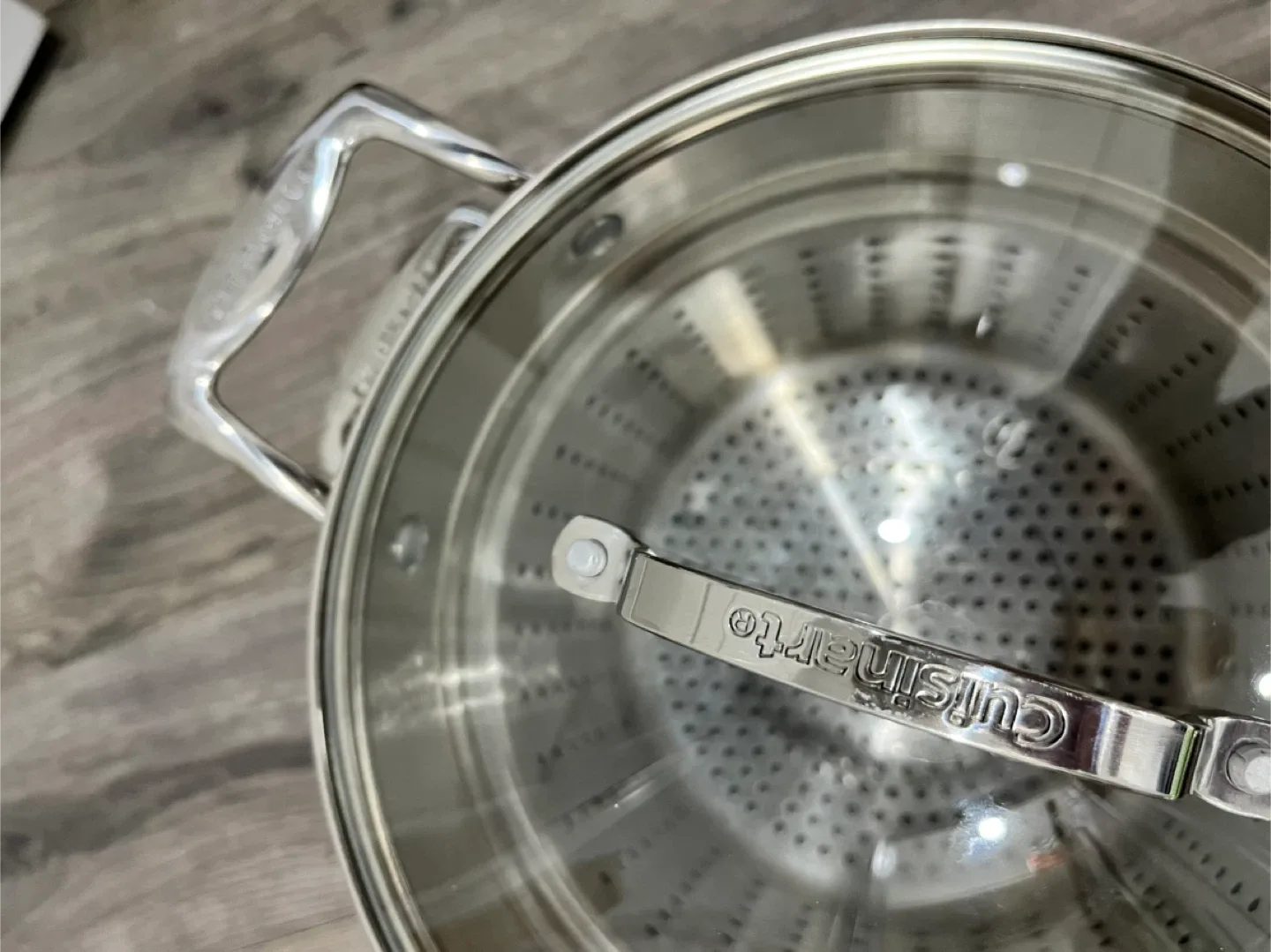 Cuisinart stainless steel pot (5.7 L, 6 q) & steamer image indicator(2)