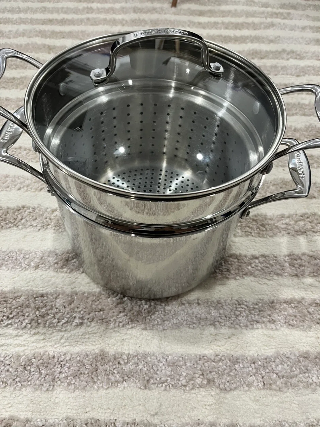 Cuisinart stainless steel pot (5.7 L, 6 q) & steamer image indicator(3)