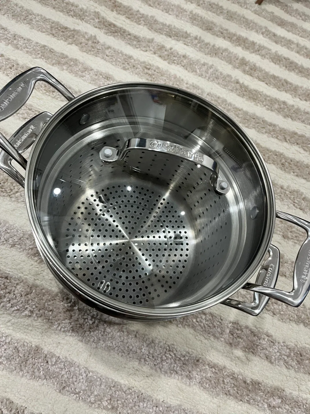 Cuisinart stainless steel pot (5.7 L, 6 q) & steamer image indicator(5)