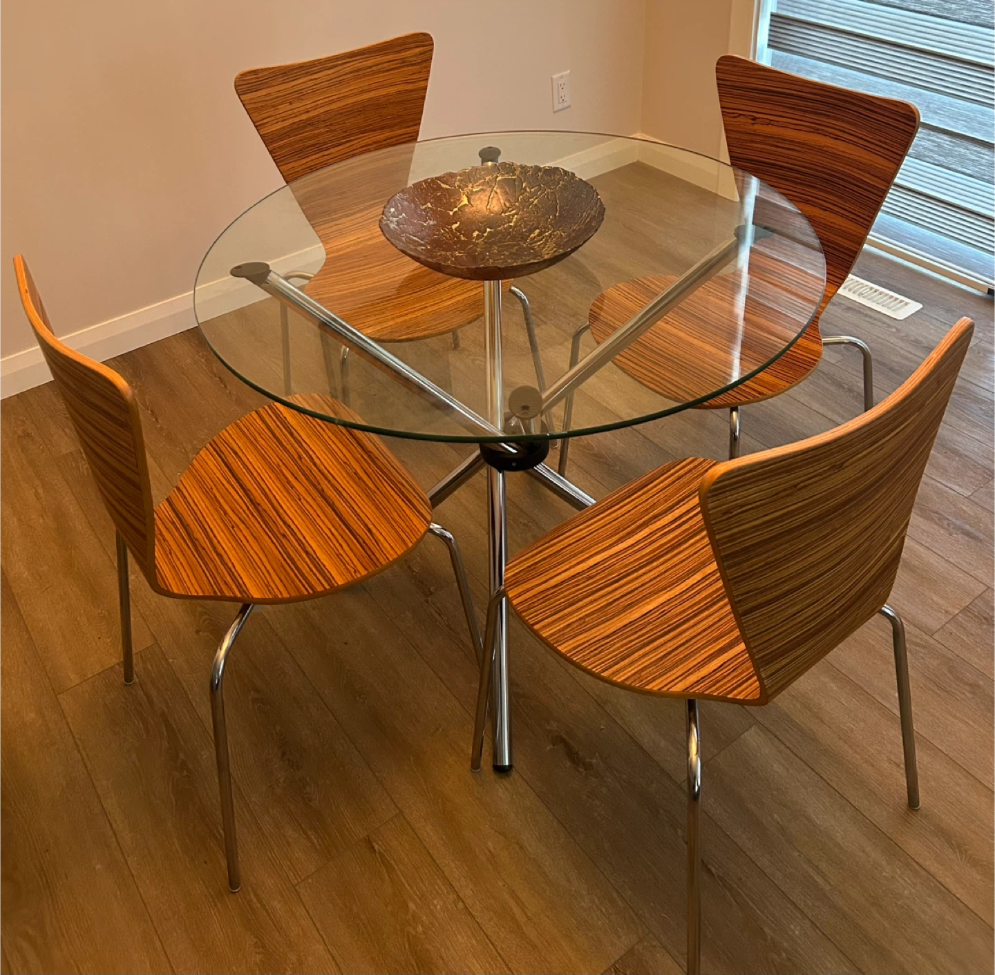 Modern Wood Grain Dining Chairs