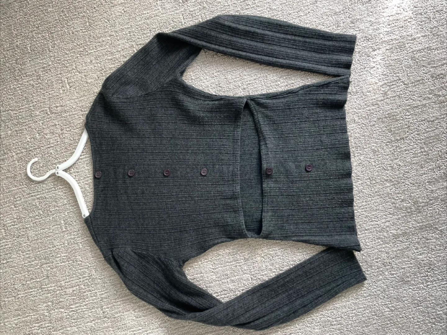 Grey Ribbed Knit Top image indicator(5)