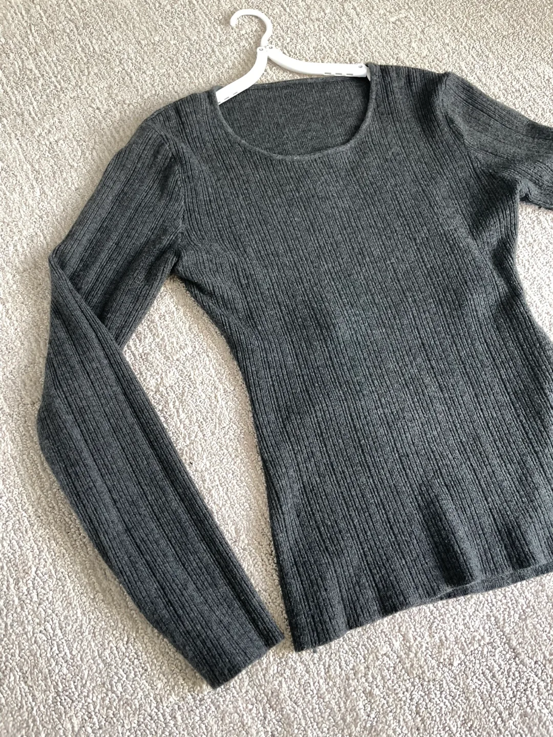 Grey Ribbed Knit Top image indicator(6)