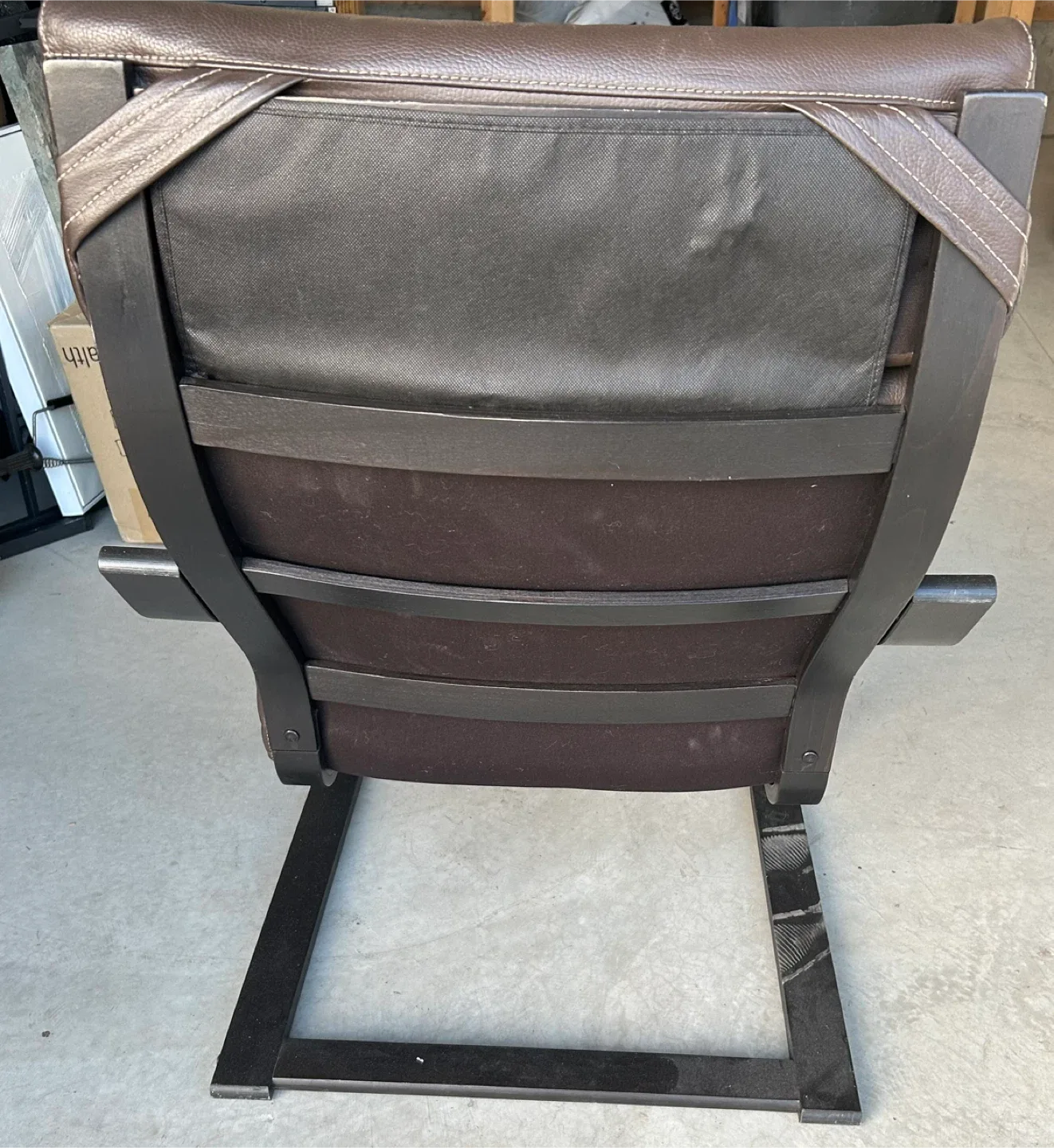 IKEA Poang Chair - Brown Leather image indicator(3)
