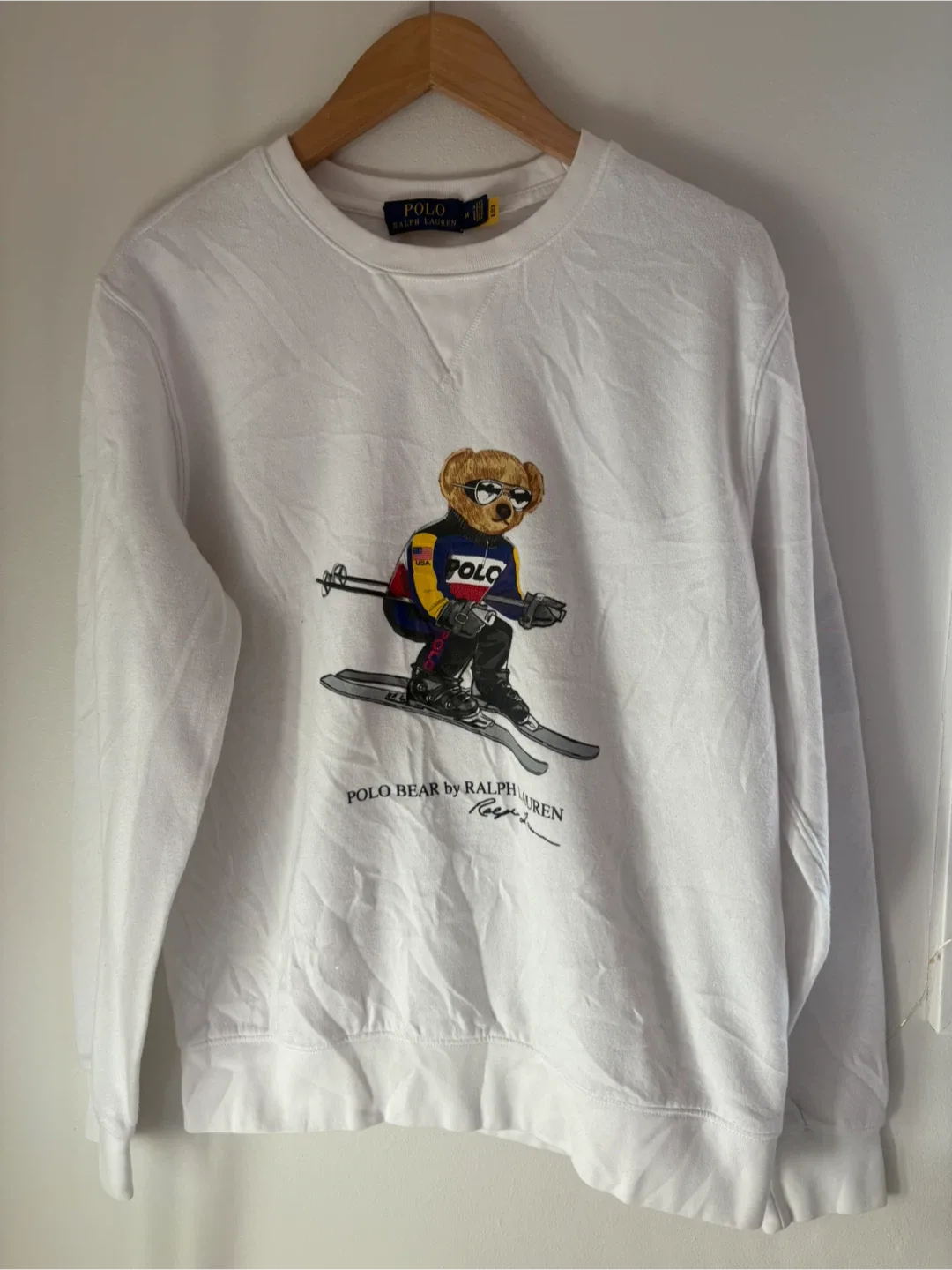 Ralph Lauren Grailed Polo Bear White Crewneck Sweater image indicator(3)