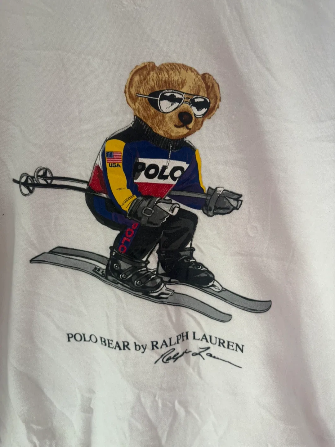 Ralph Lauren Grailed Polo Bear White Crewneck Sweater image indicator(2)