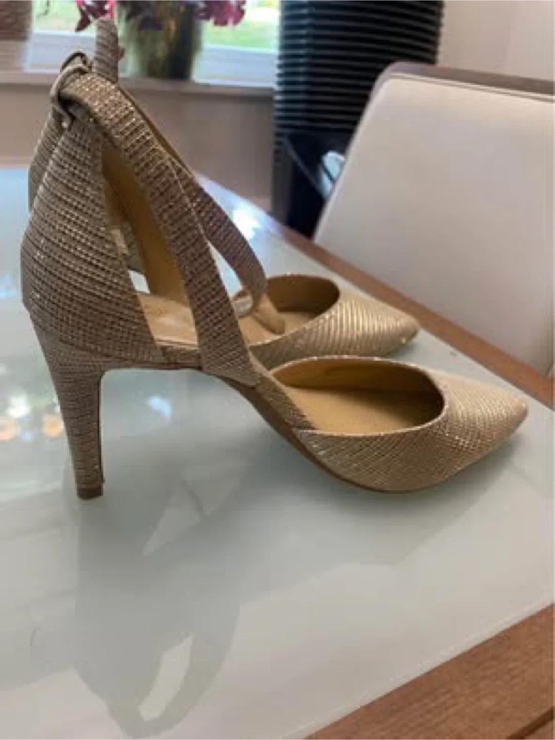 Michael Kors Gold Heels image indicator(4)