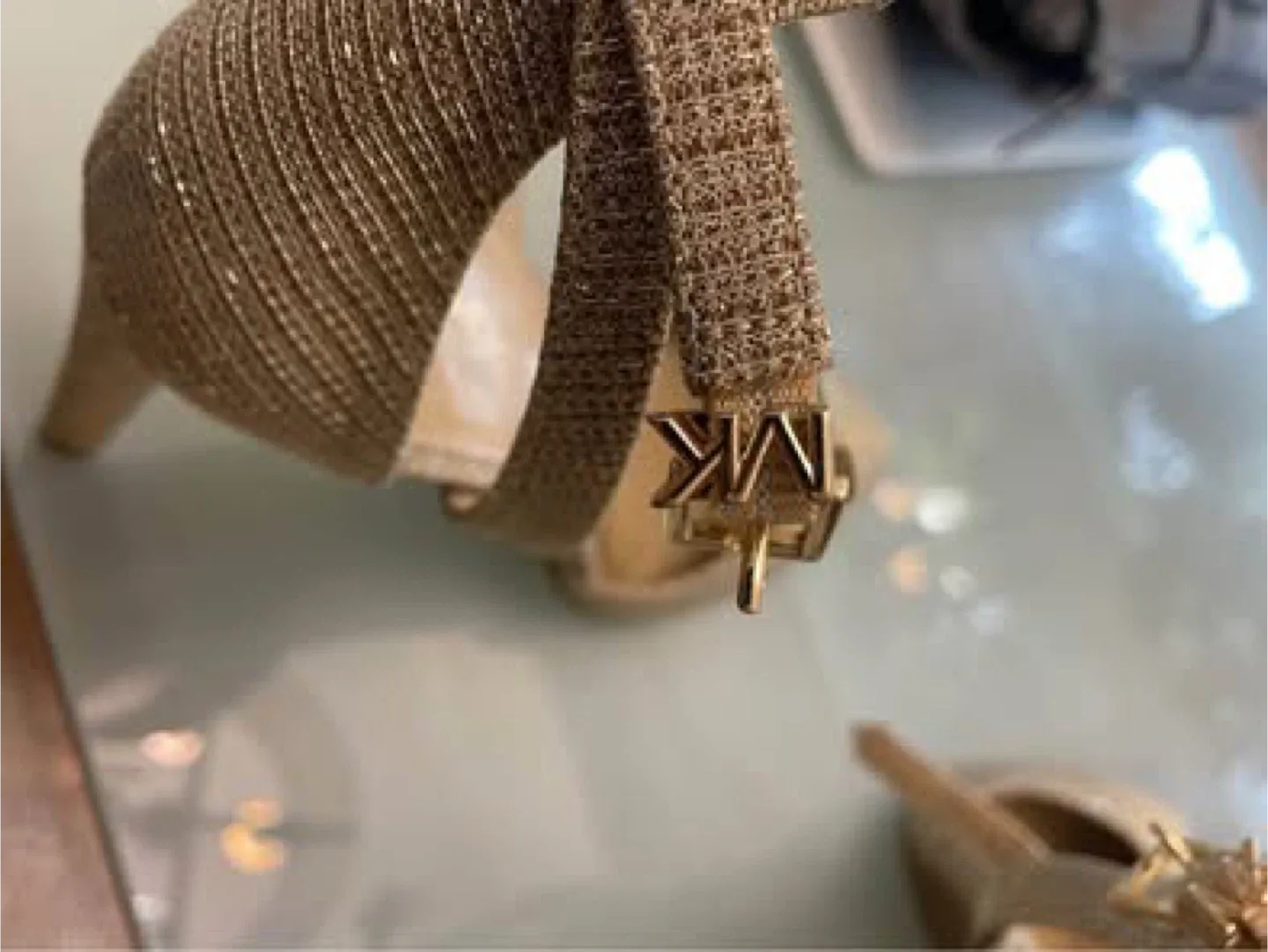 Michael Kors Gold Heels image indicator(3)