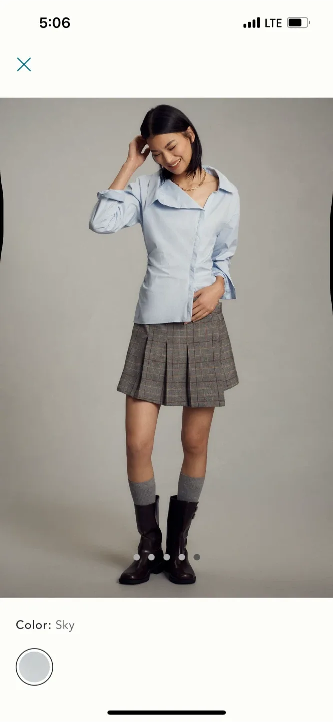 BNWT Anthropologie Maeve Asymmetrical Shirt S image indicator(4)