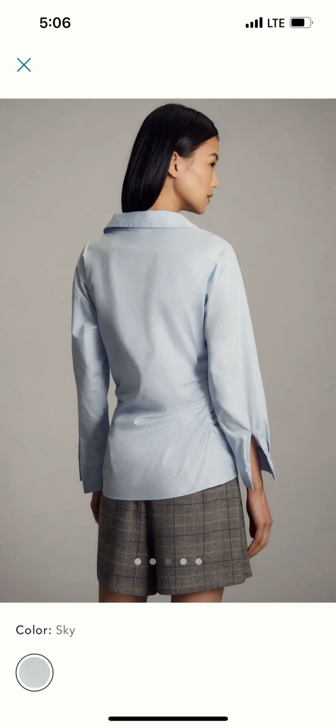 BNWT Anthropologie Maeve Asymmetrical Shirt S image indicator(3)