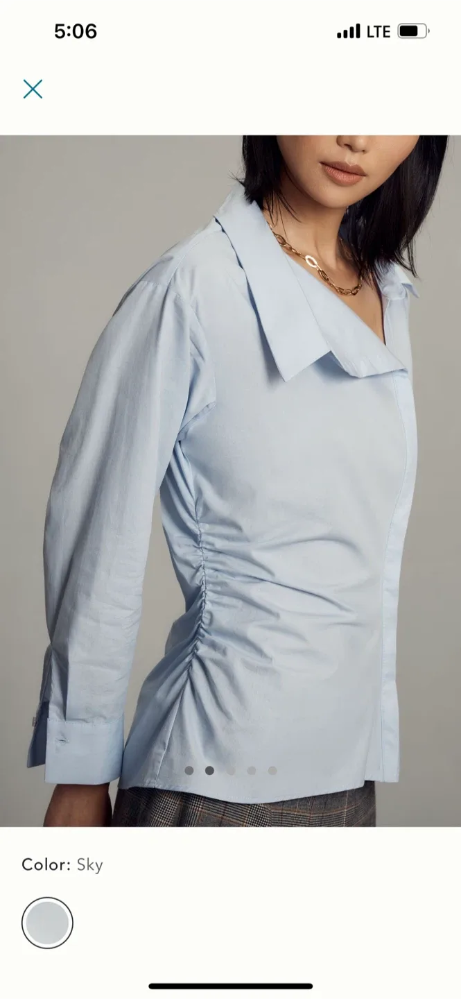 BNWT Anthropologie Maeve Asymmetrical Shirt S image indicator(2)