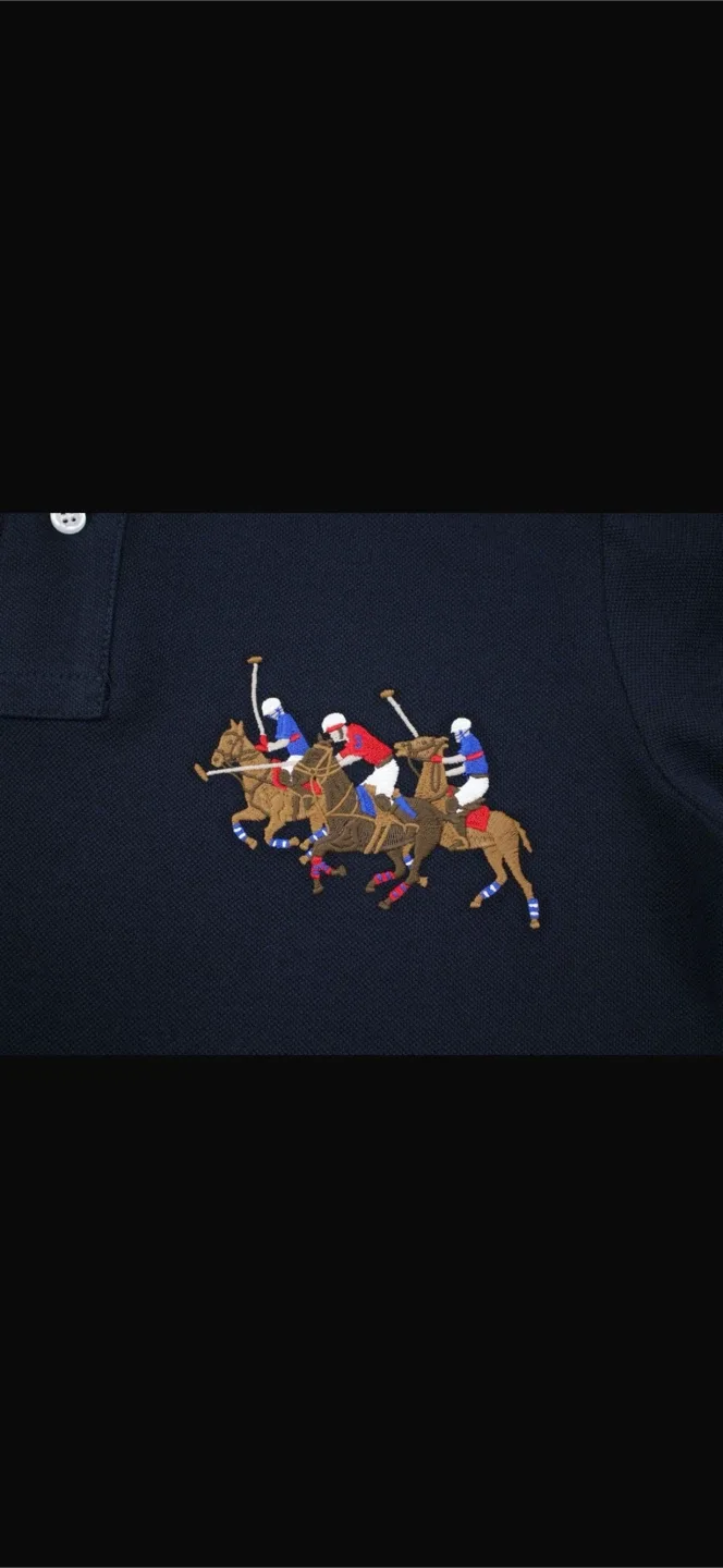 Polo Ralph Lauren Custom Slim Fit Polo Shirt - Navy image indicator(5)