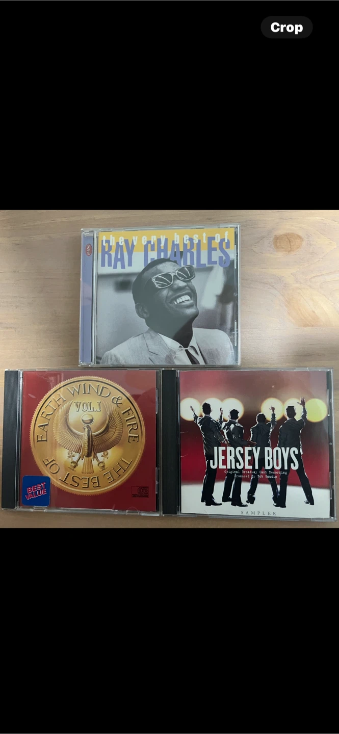 Ray Charles, Earth Wind & Fire, Jersey Boys CDs