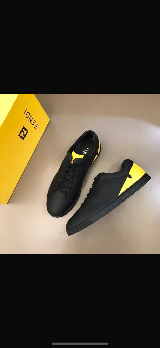 Fendi Black & Yellow Men's Sneakers image indicator(2)