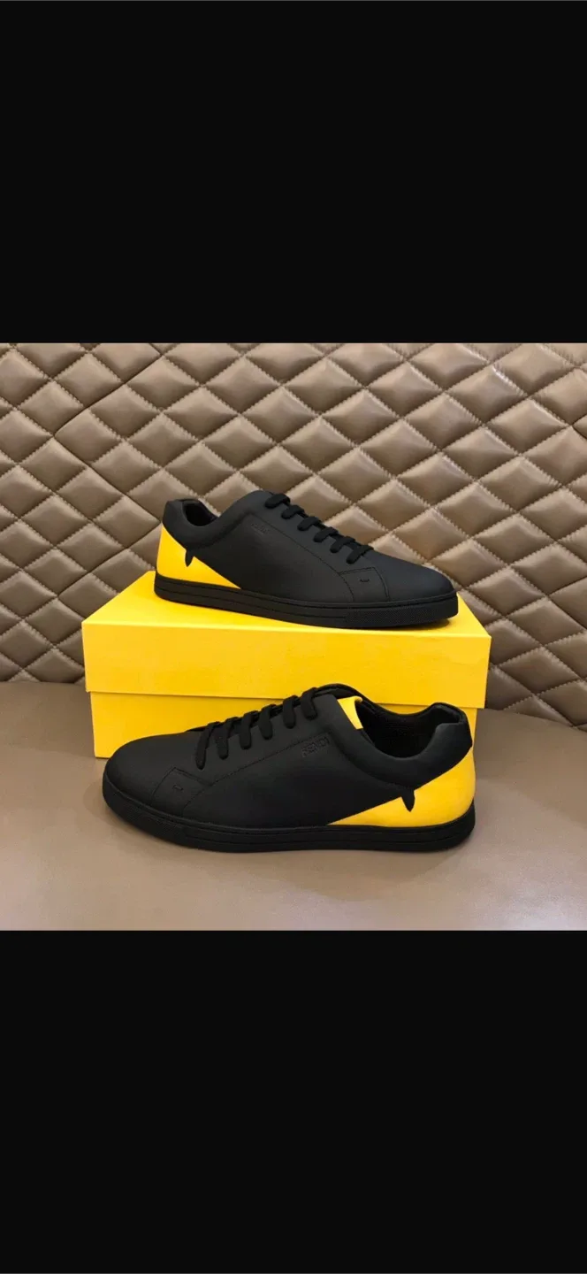 Fendi Black & Yellow Men's Sneakers image indicator(3)