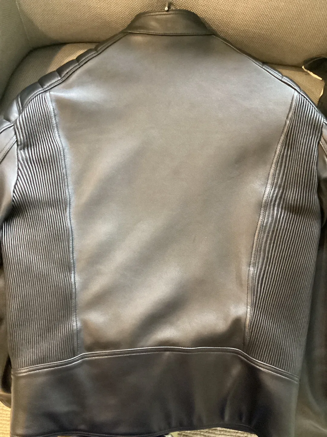 Sandro Black Leather Jacket, Size Large image indicator(3)