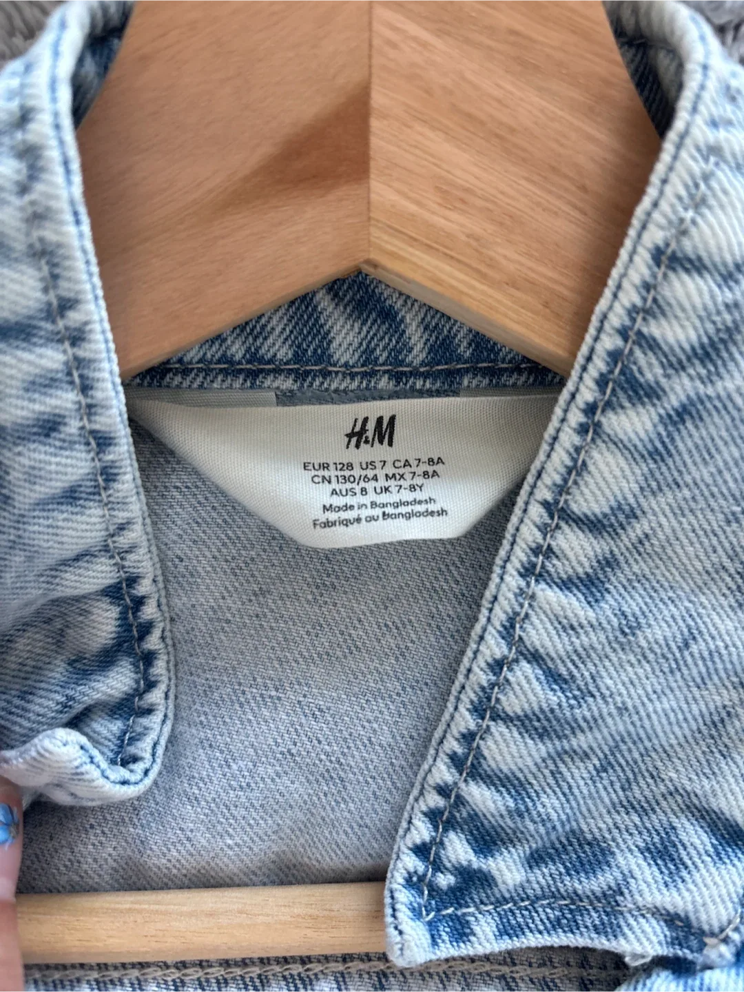 H&M Denim Jacket, Size 7-8A image indicator(2)