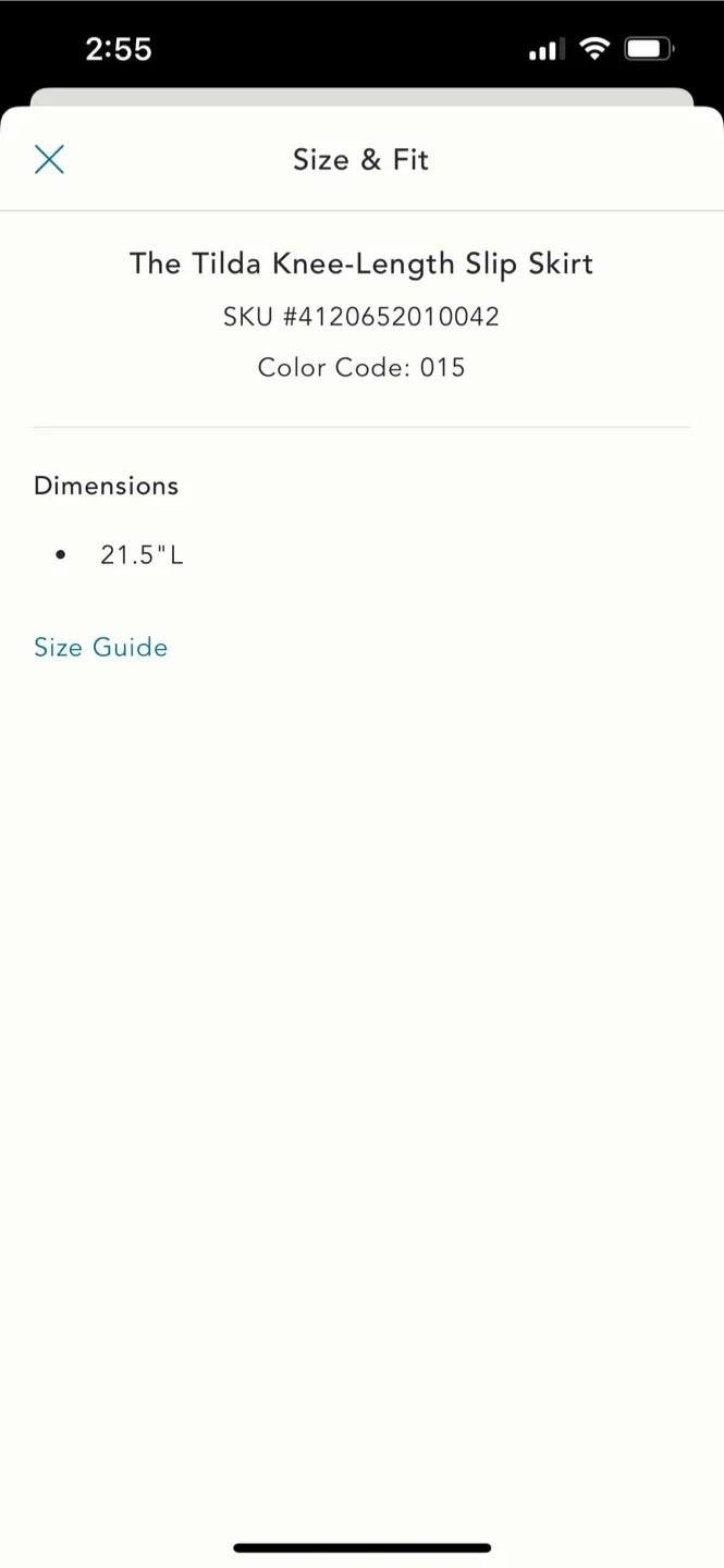 BNWT Anthropologie Tilda Knee Length Slip Skirt XXS image indicator(6)