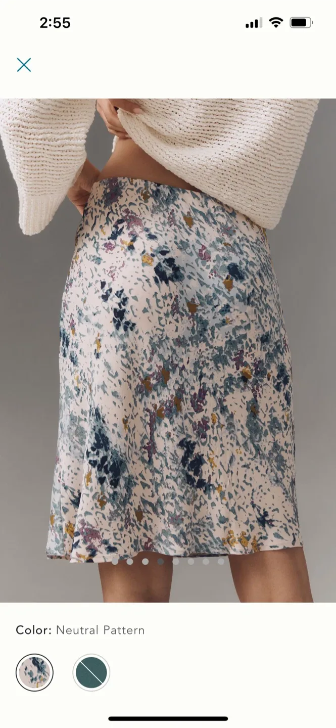 BNWT Anthropologie Tilda Knee Length Slip Skirt XXS image indicator(4)