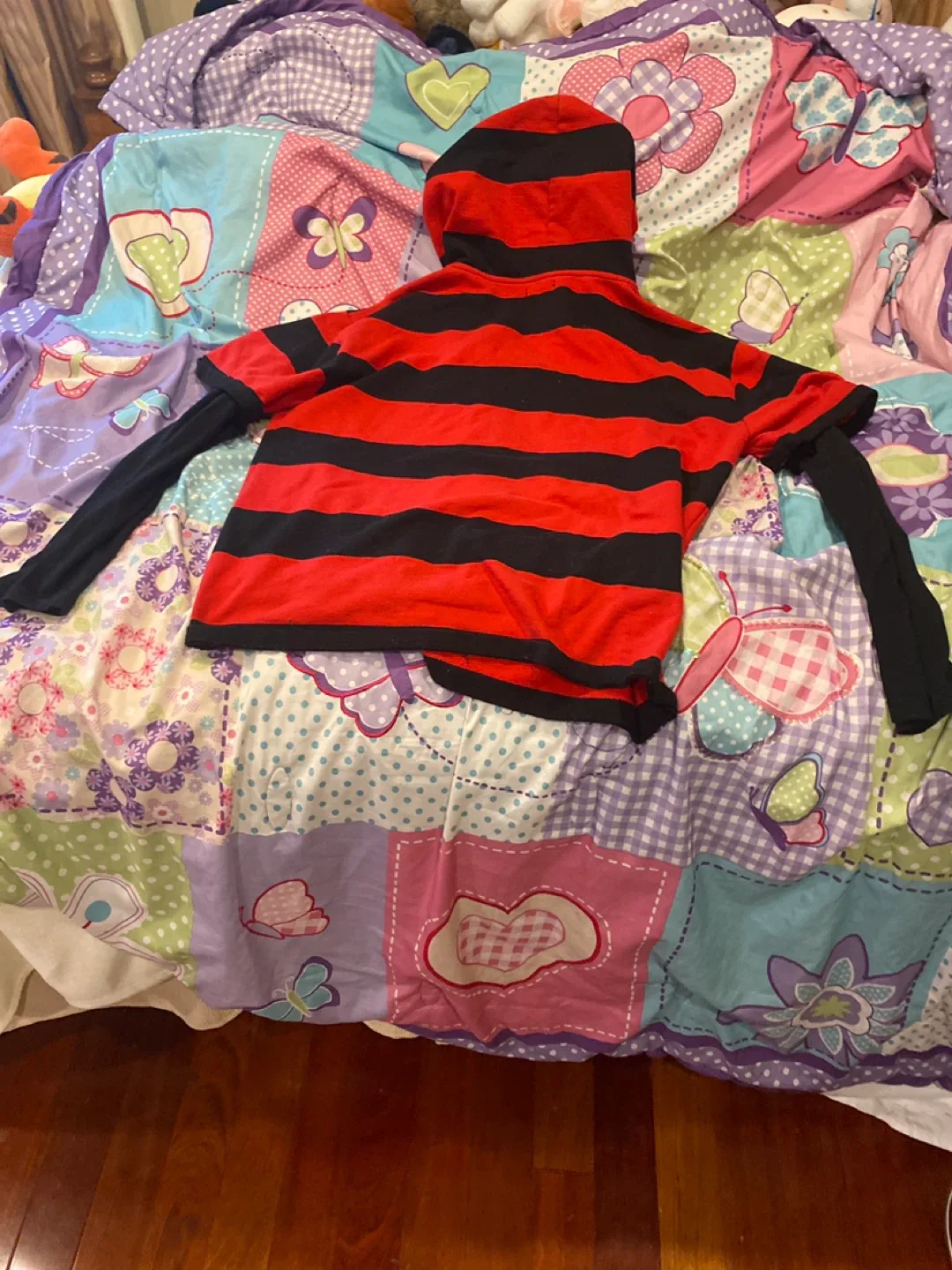 Rutters Red & Black Striped Hoodie - Size L image indicator(2)