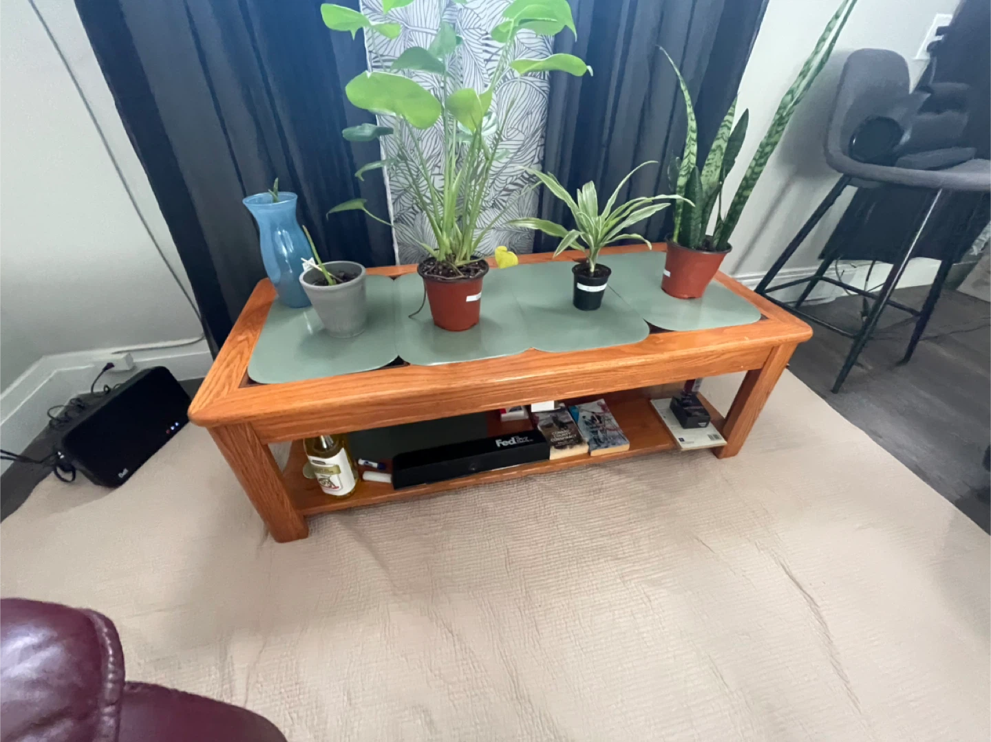 Wooden Coffee Table with Shelf