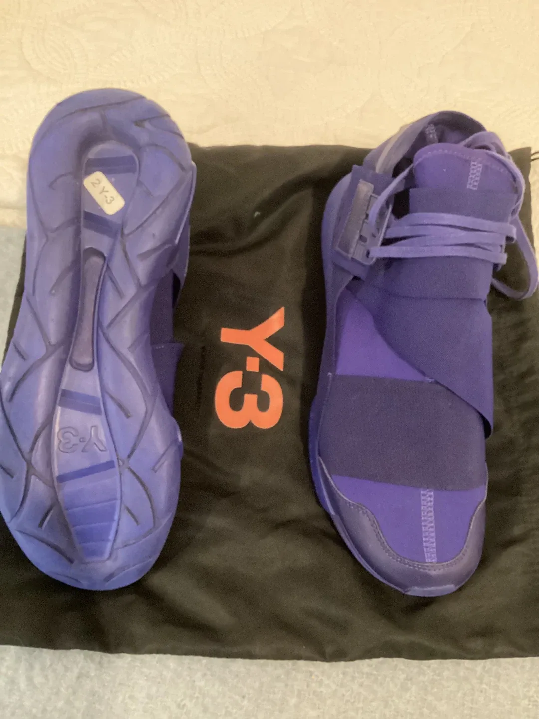 Y-3 Adidas Qasa Purple Sneakers Size US 9 image indicator(2)