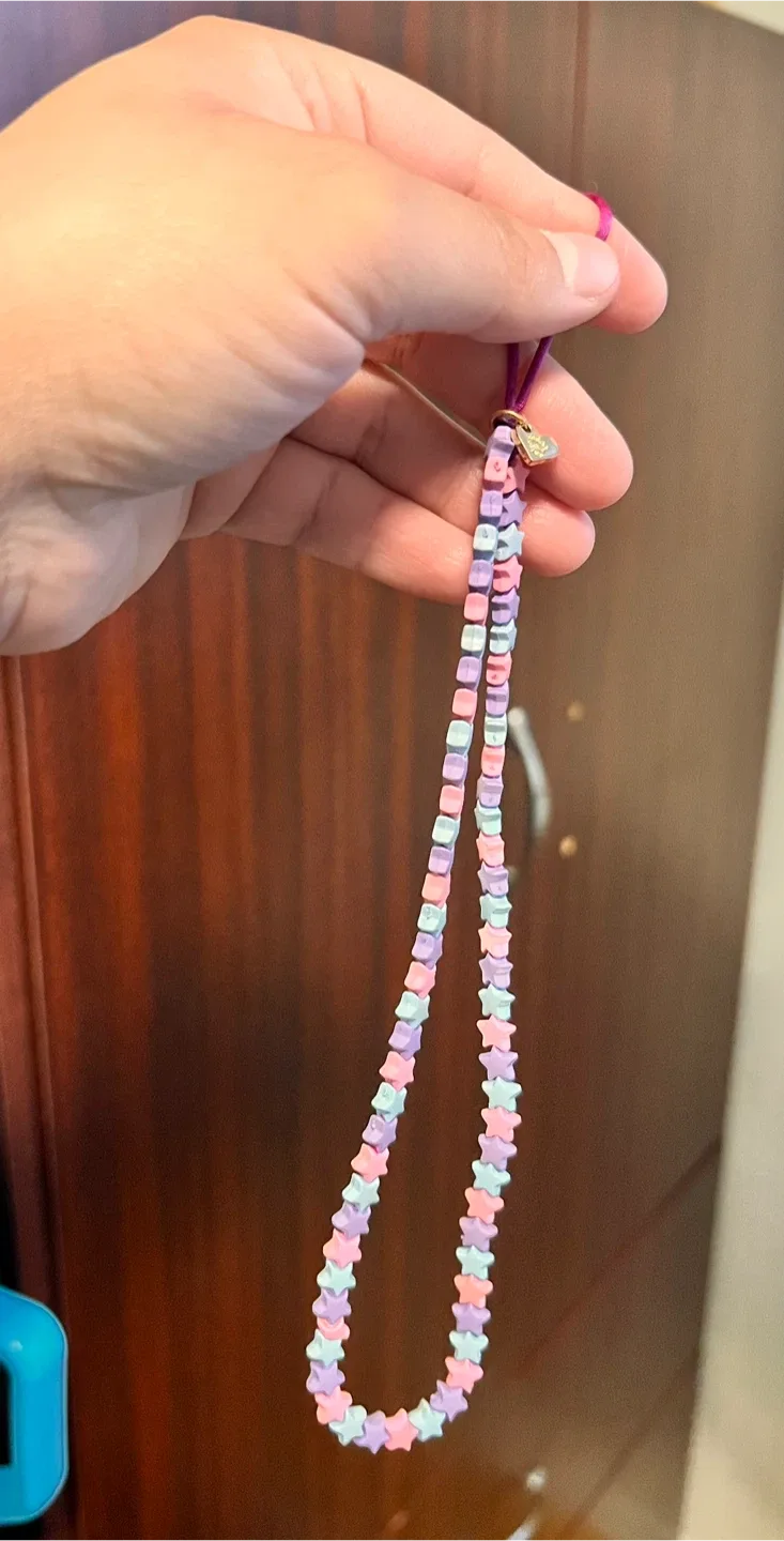 Pastel Star Beaded Phone Charm image indicator(2)