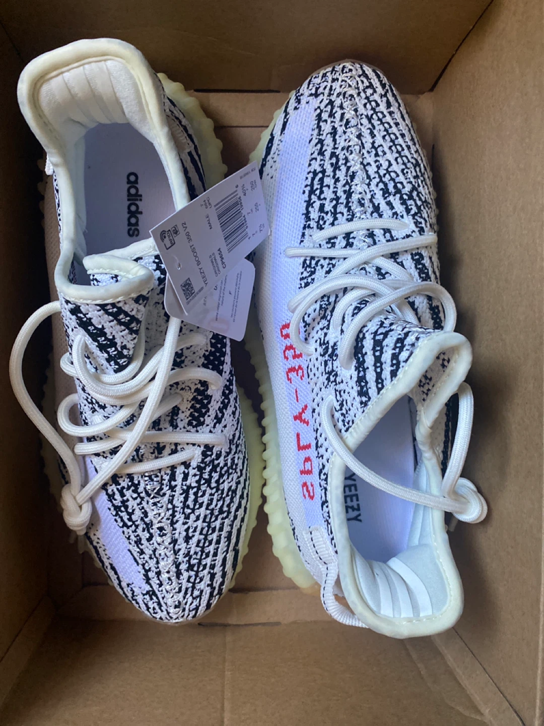 Adidas Yeezy Boost 350 V2 Zebra Size 7.5 - photo 2