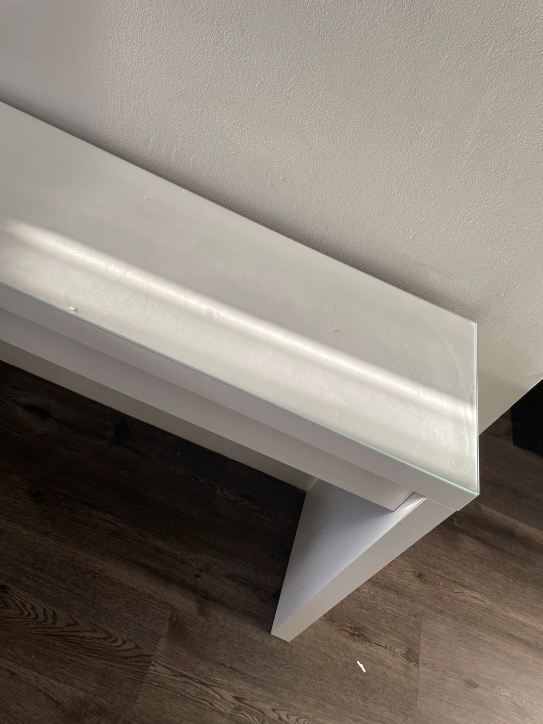 White Side Table with Drawer - photo 3