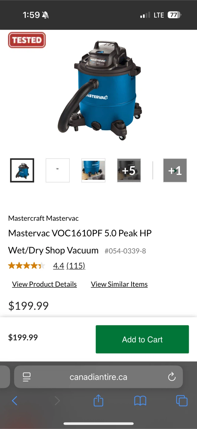 Mastervac 60L Wet/Dry Vacuum - photo 3