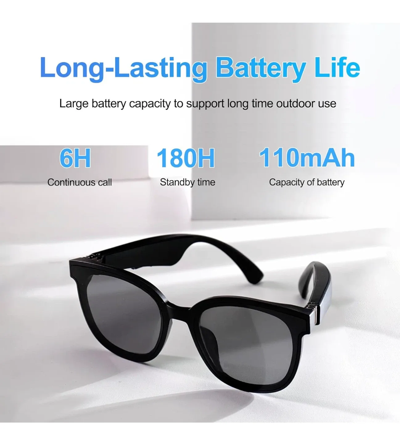 Bluetooth 5.3 Audio Sunglasses image indicator(4)