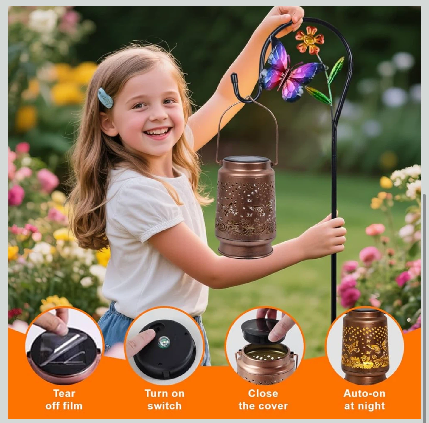 Solar Lantern with Butterfly Design - photo 5