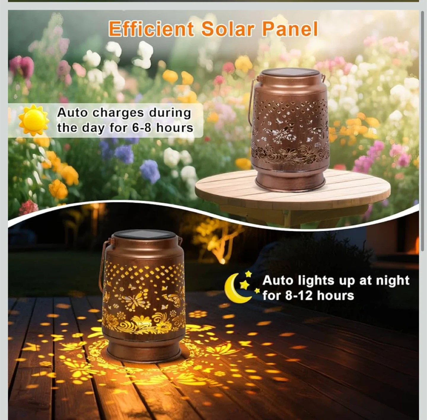 Solar Lantern with Butterfly Design image indicator(3)