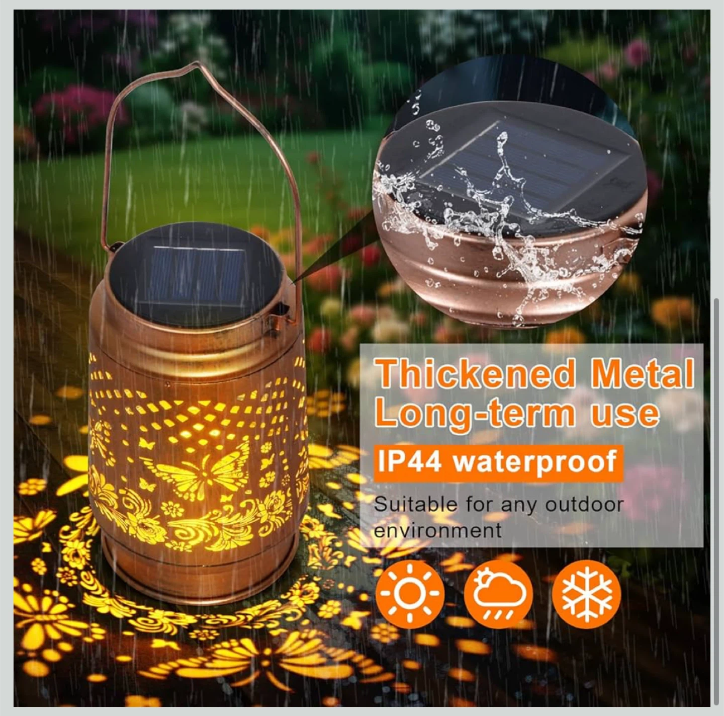 Solar Lantern with Butterfly Design - photo 4