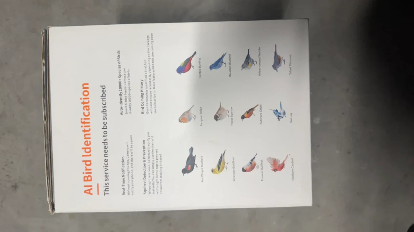 LYTESOLAR FHD Smart Bird Feeder Cam - New in Box! image indicator(4)