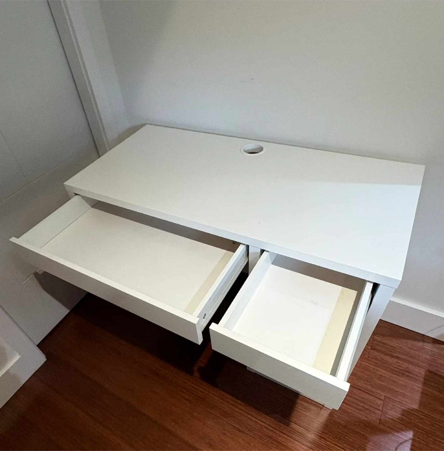 IKEA White Desk with Storage image indicator(3)