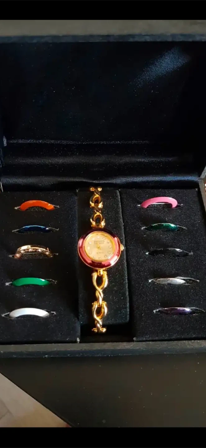 18k Quartz Ladies Watch with Rings
