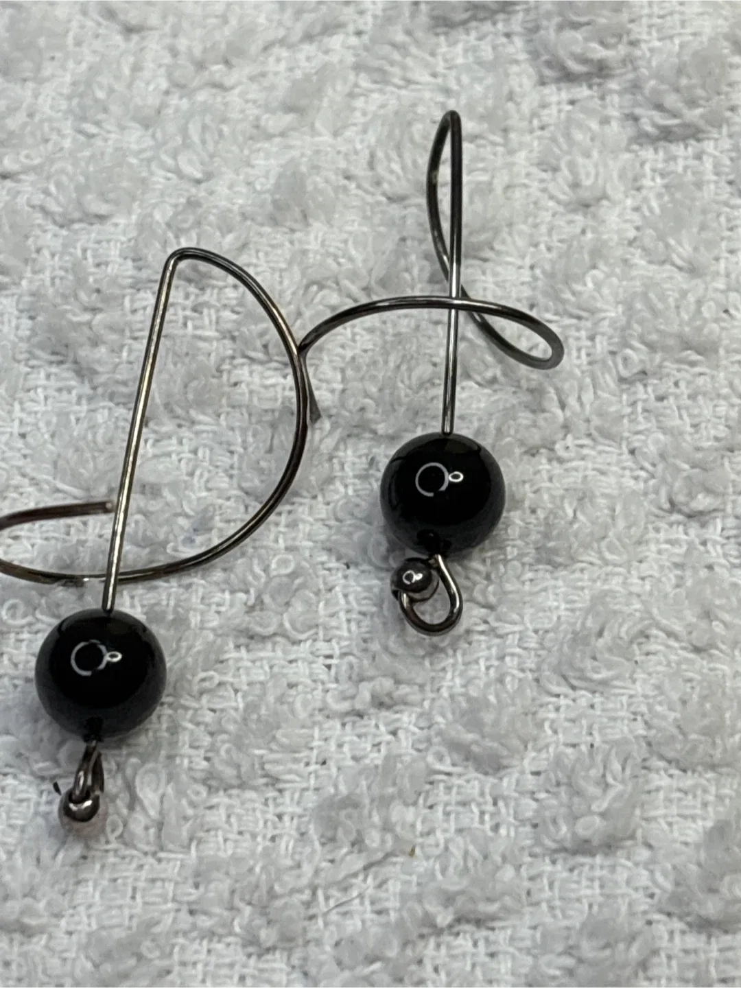 Sterling silver and onyx twist  Earrings