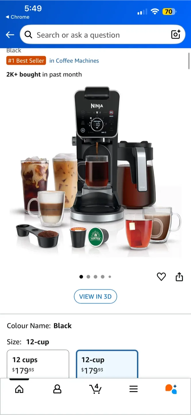 Ninja 12-Cup Coffee Maker - Black image indicator(5)