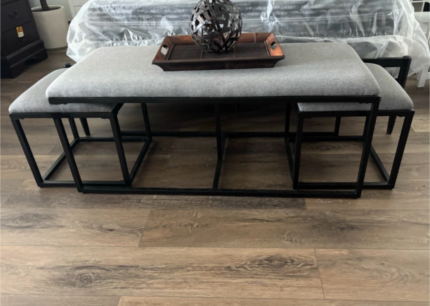 New Gray Nesting Coffee Table Set