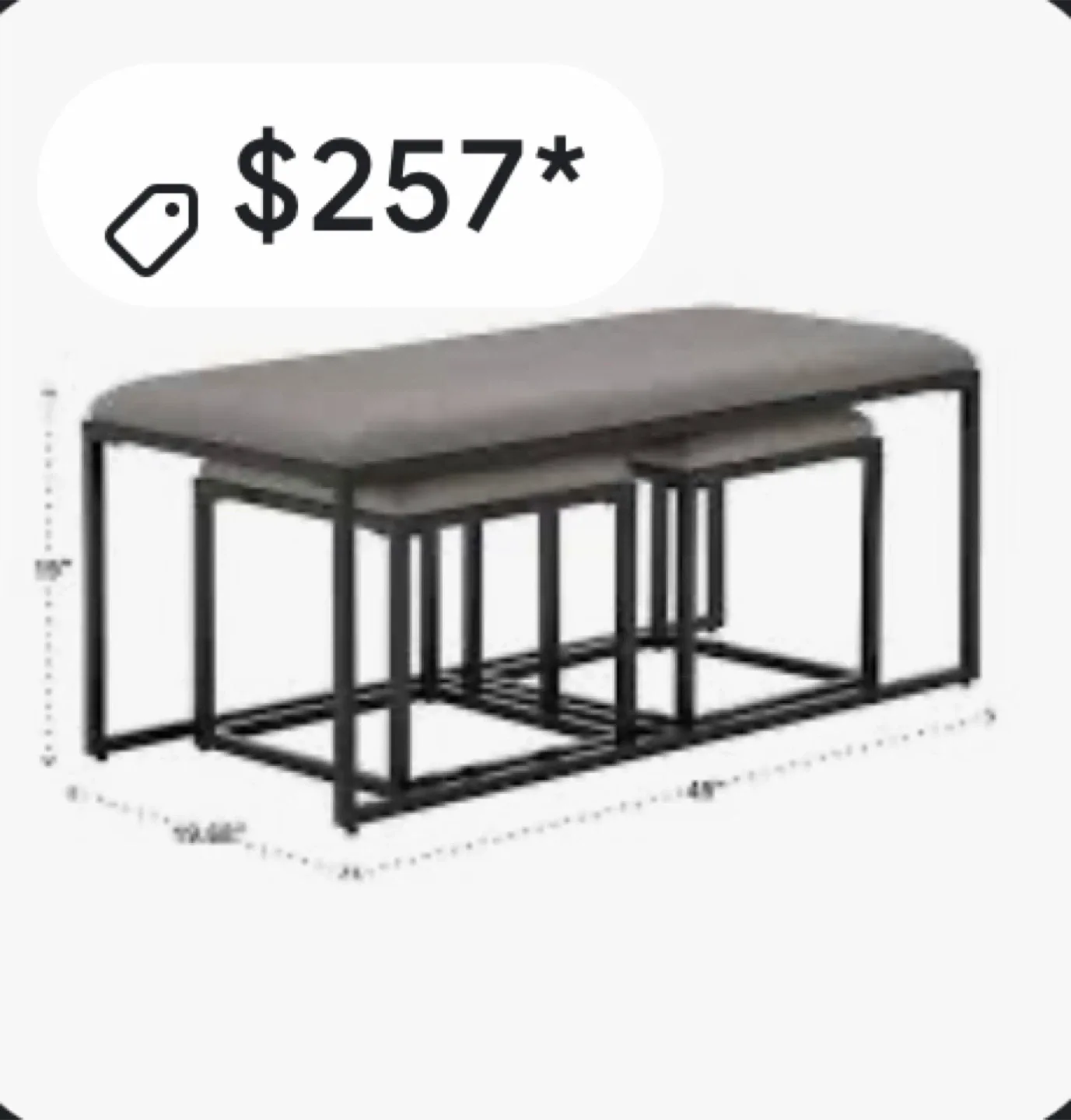 New Gray Nesting Coffee Table Set image indicator(6)