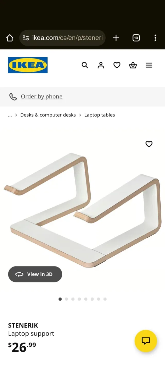 IKEA STENERIK Laptop Support - White image indicator(3)