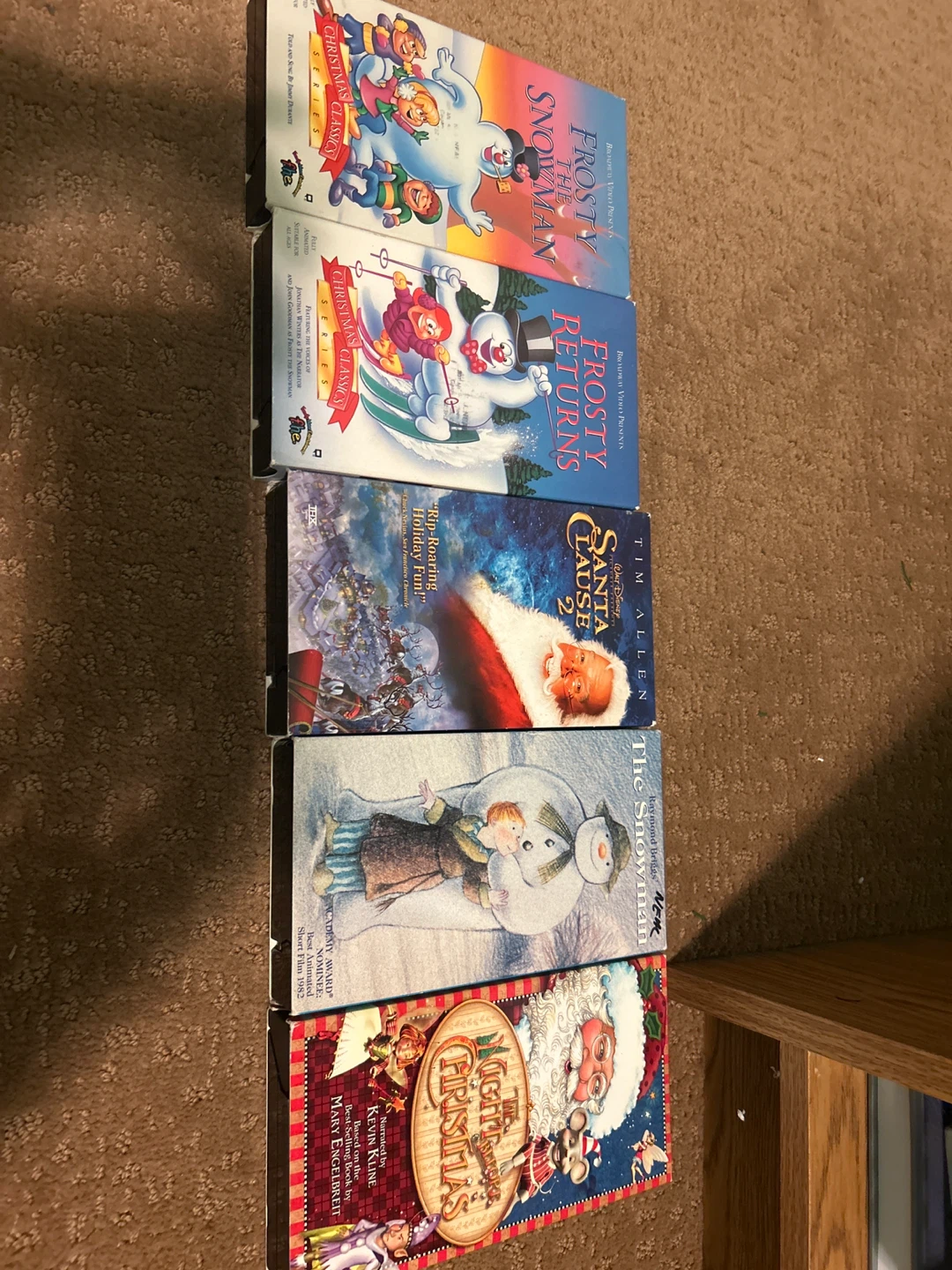 Christmas Classics VHS Tapes - Frosty, Santa Clause, The Snowman