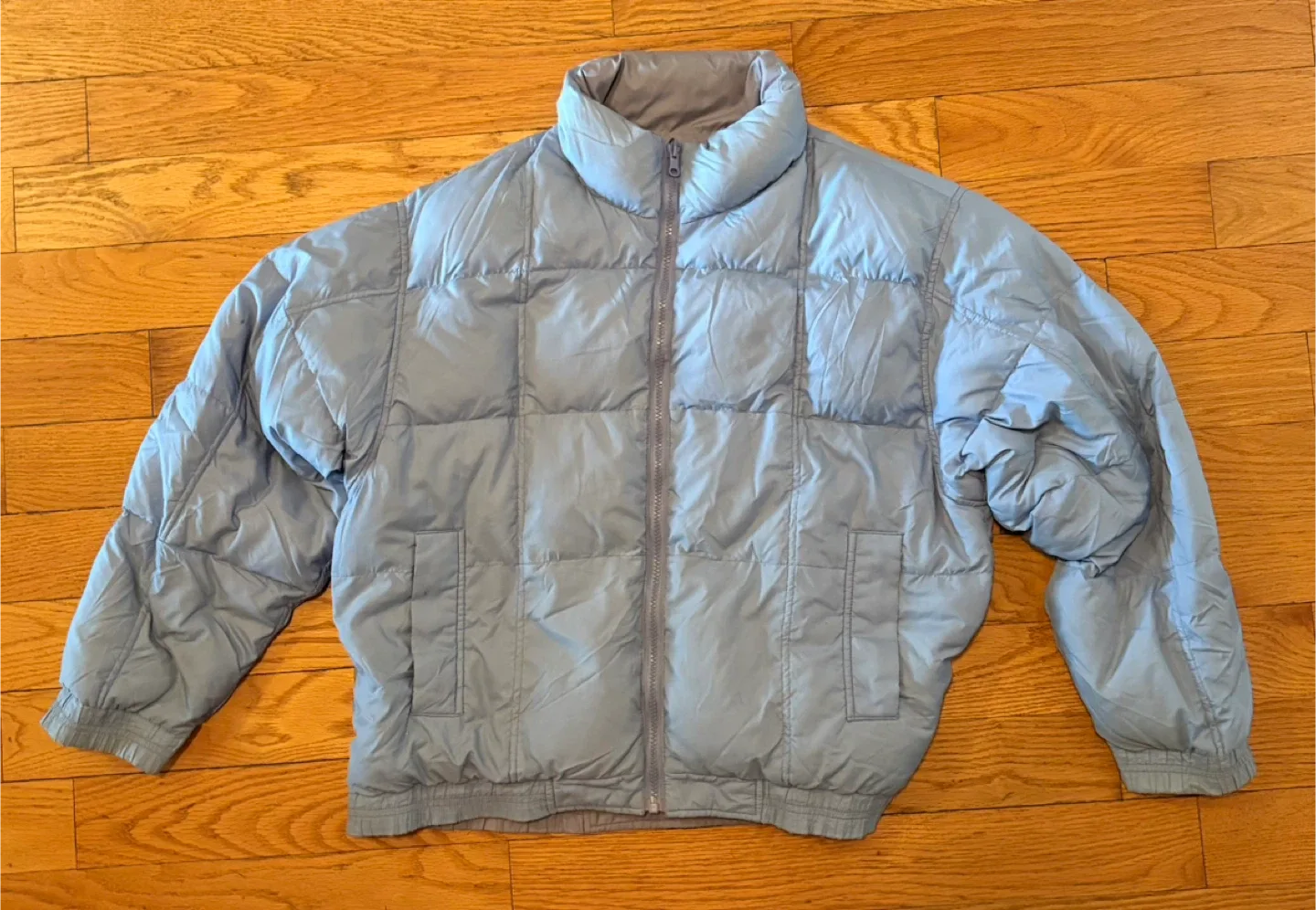 Puffer Jacket - Reversible Light Blue & Lavender