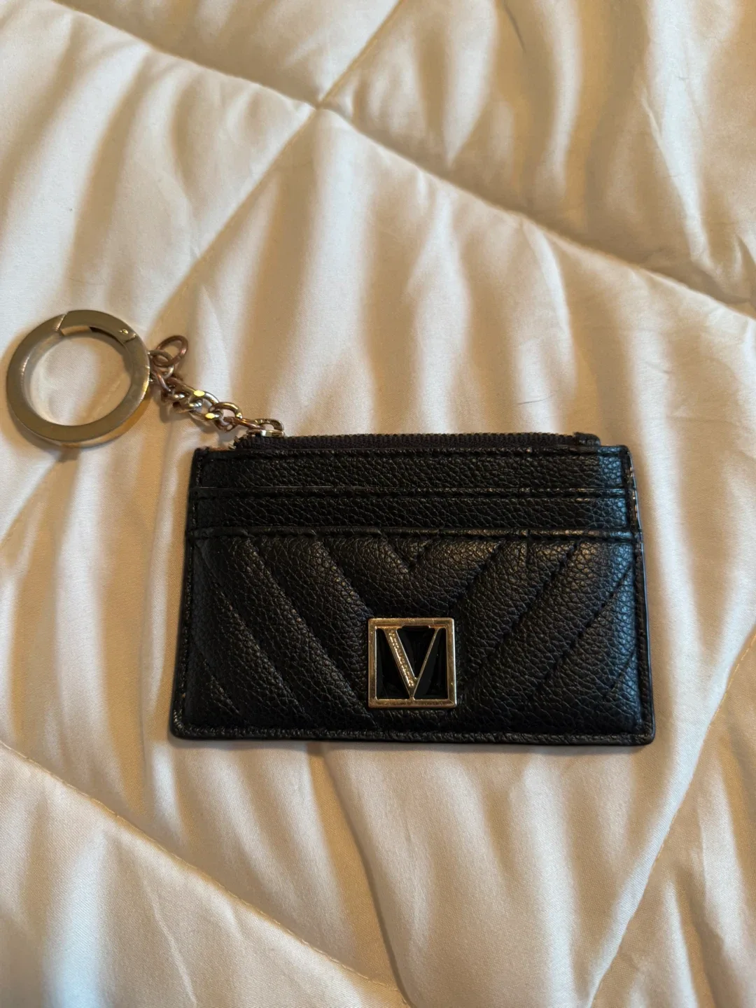 Victoria's Secret Black Card Holder Keychain thumbnail