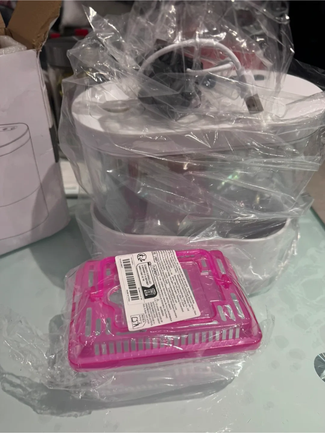 New White Multifunctional Desktop Mini Fish Tank image indicator(2)