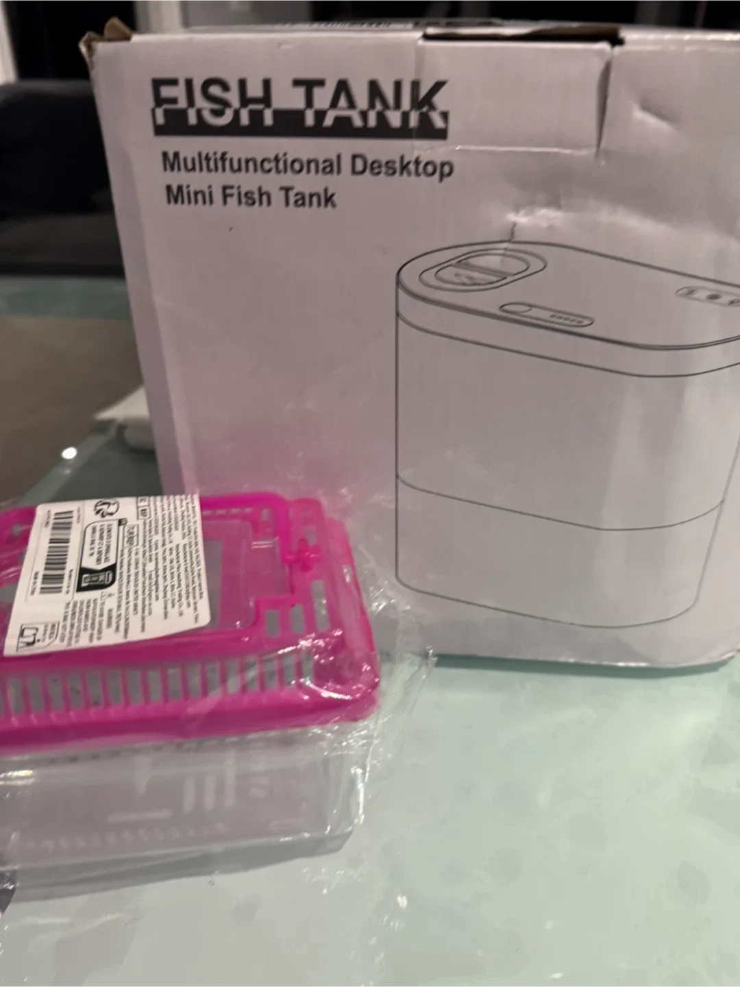 New White Multifunctional Desktop Mini Fish Tank image indicator(7)