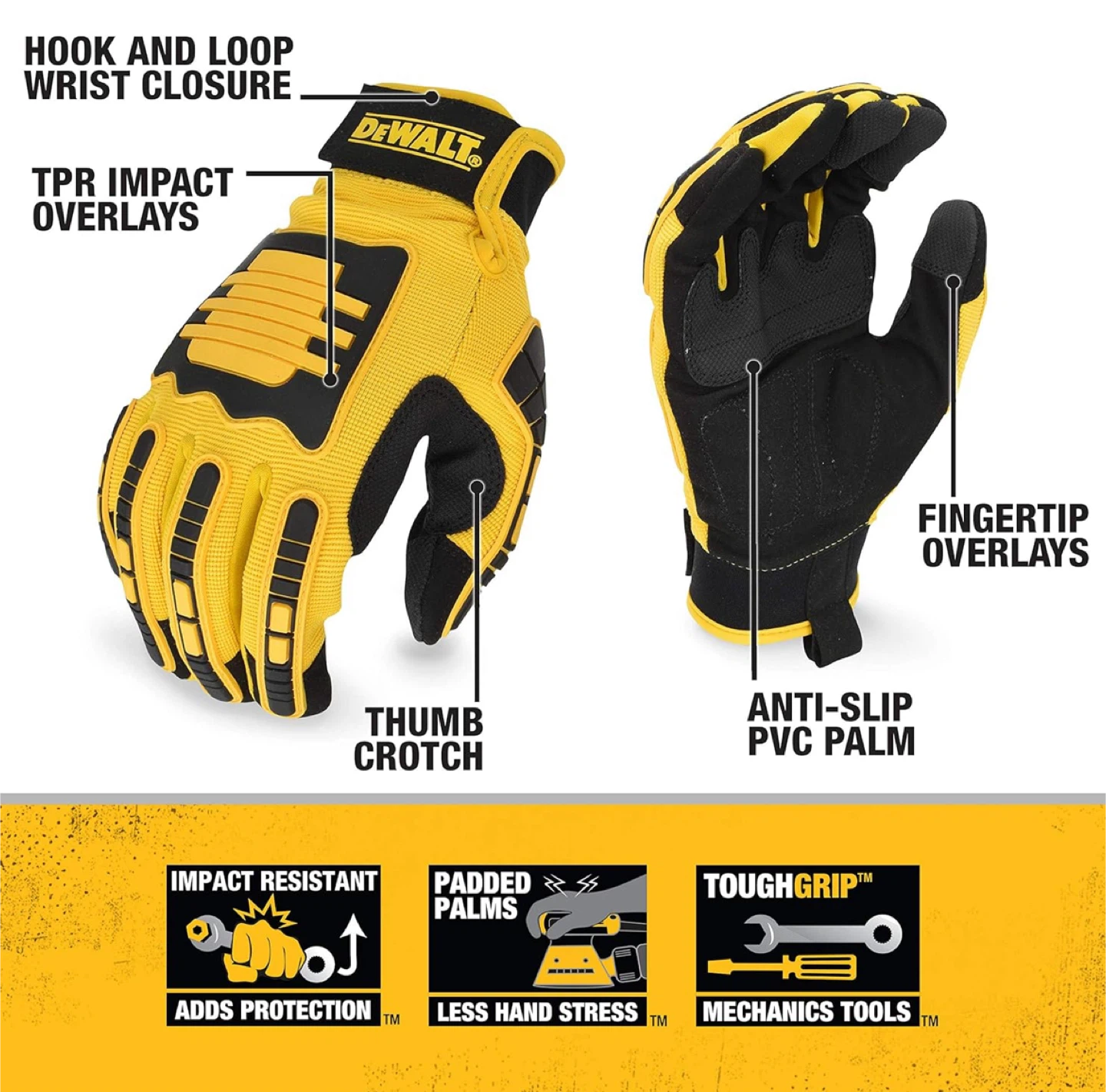 DeWalt Yellow & Black Work Gloves - photo 3