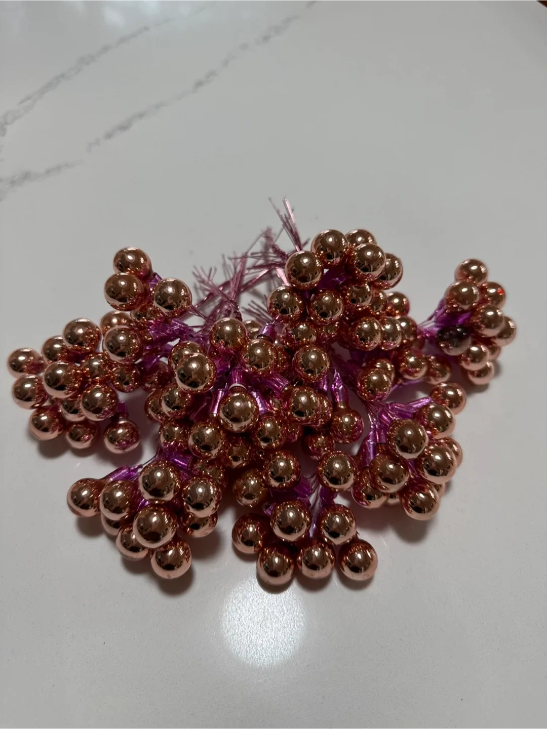 Rose Gold Berry Stems - Craft Supplies thumbnail
